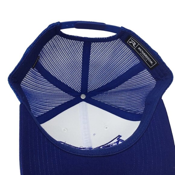 BBB Bass Bucks Birds Richardson Mens Hat Baseball Mesh Snapback Blue Embroidered - Picture 7 of 8
